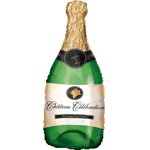Pkg Champagne Bottle 36" - Click Image to Close
