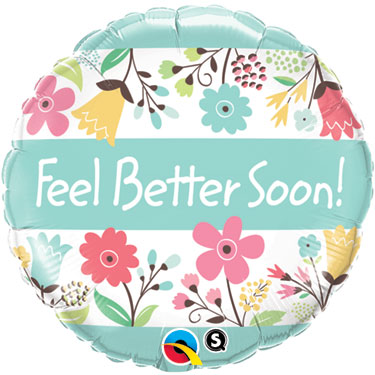 Pkg Feel Better Soon! Floral 18" - Click Image to Close
