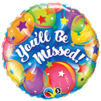 Pkg You'll Be Missed Balloons 18" - Click Image to Close