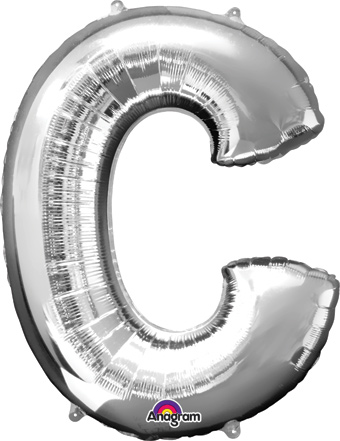 Pkg 16" Silver Letter C - Click Image to Close