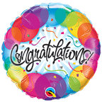 Pkg Congratulations Balloons 18" - Click Image to Close