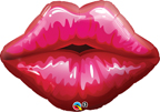 Pkg Big Red Kissey Lips 30" - Click Image to Close