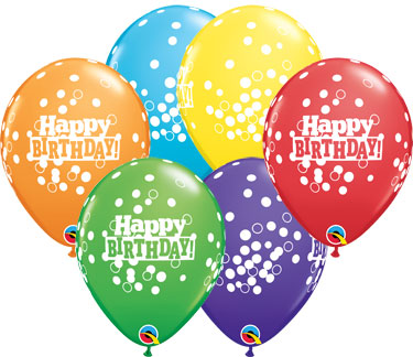 11" Birthday Confetti Dots - Click Image to Close