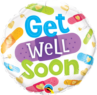 Pkg Get Well Soon Bandages 18" - Click Image to Close