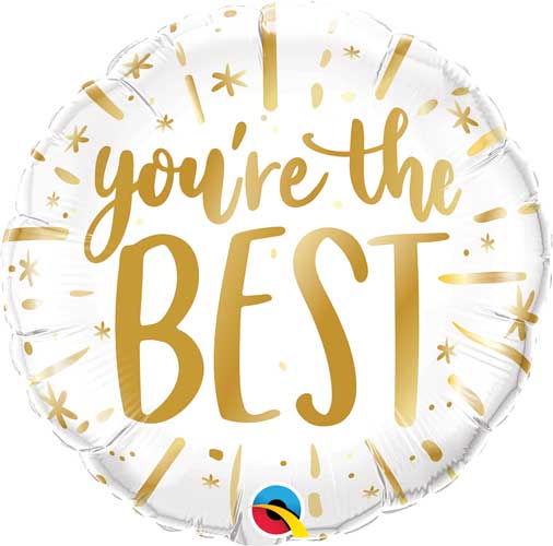 Pkg You're The Best Gold 18" - Click Image to Close