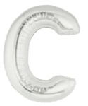 Letter C - Betallic Silver 34" - Click Image to Close