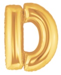 Letter D- Betallic Gold 34" - Click Image to Close