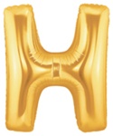 Letter H - Betallic Gold 34" - Click Image to Close