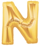 Letter N - Betallic Gold 34" - Click Image to Close
