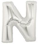Letter N - Betallic Silver 34" - Click Image to Close