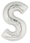 Letter S - Betallic Silver 34" - Click Image to Close