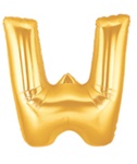 Letter W - Betallic Gold 34" - Click Image to Close
