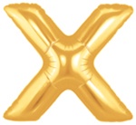 Letter X - Betallic Gold 34" - Click Image to Close