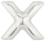 Letter X - Betallic Silver 34" - Click Image to Close