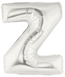 Letter Z - Betallic Silver 34" - Click Image to Close