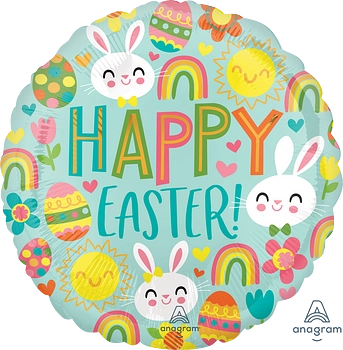 18" Happy Easter Icons